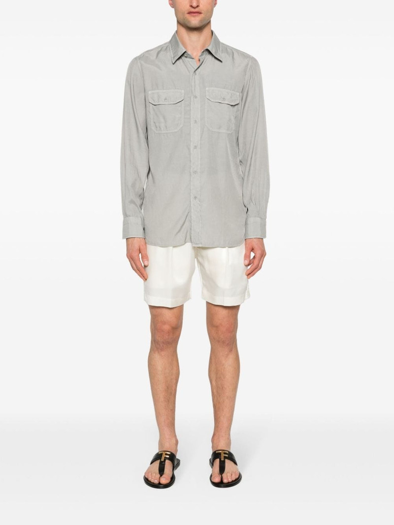 TOM FORD pleated silk shorts outlook