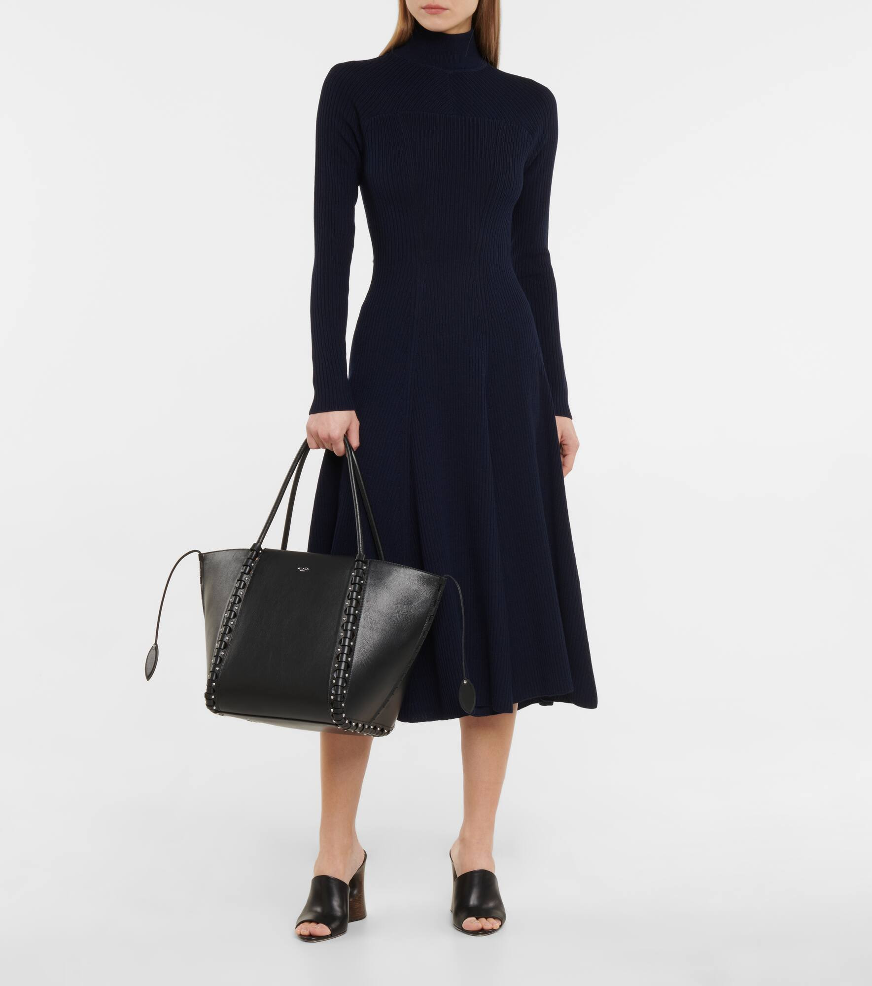 Ribbed-knit wool-blend midi dress - 2