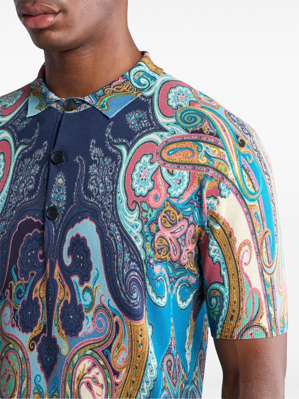 paisley-print polo shirt - 4