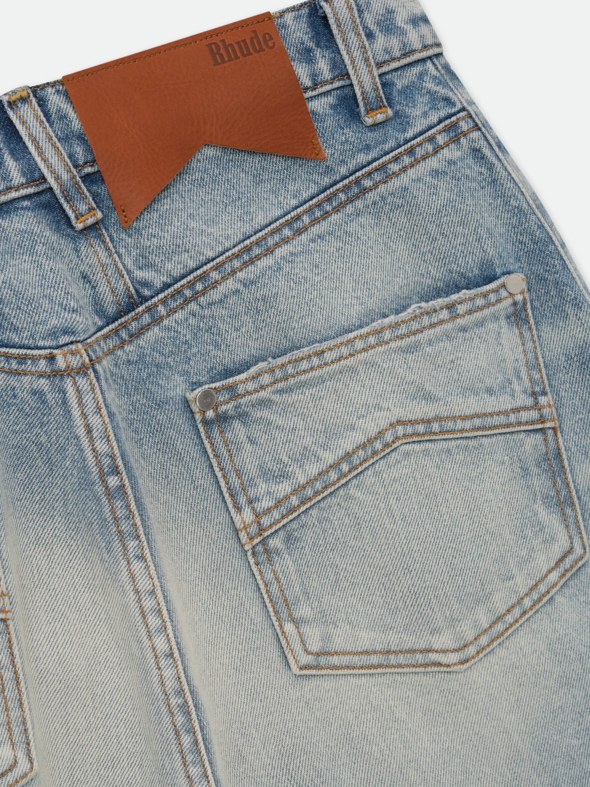 WIDE LEG TRAXEDO DENIM - 4