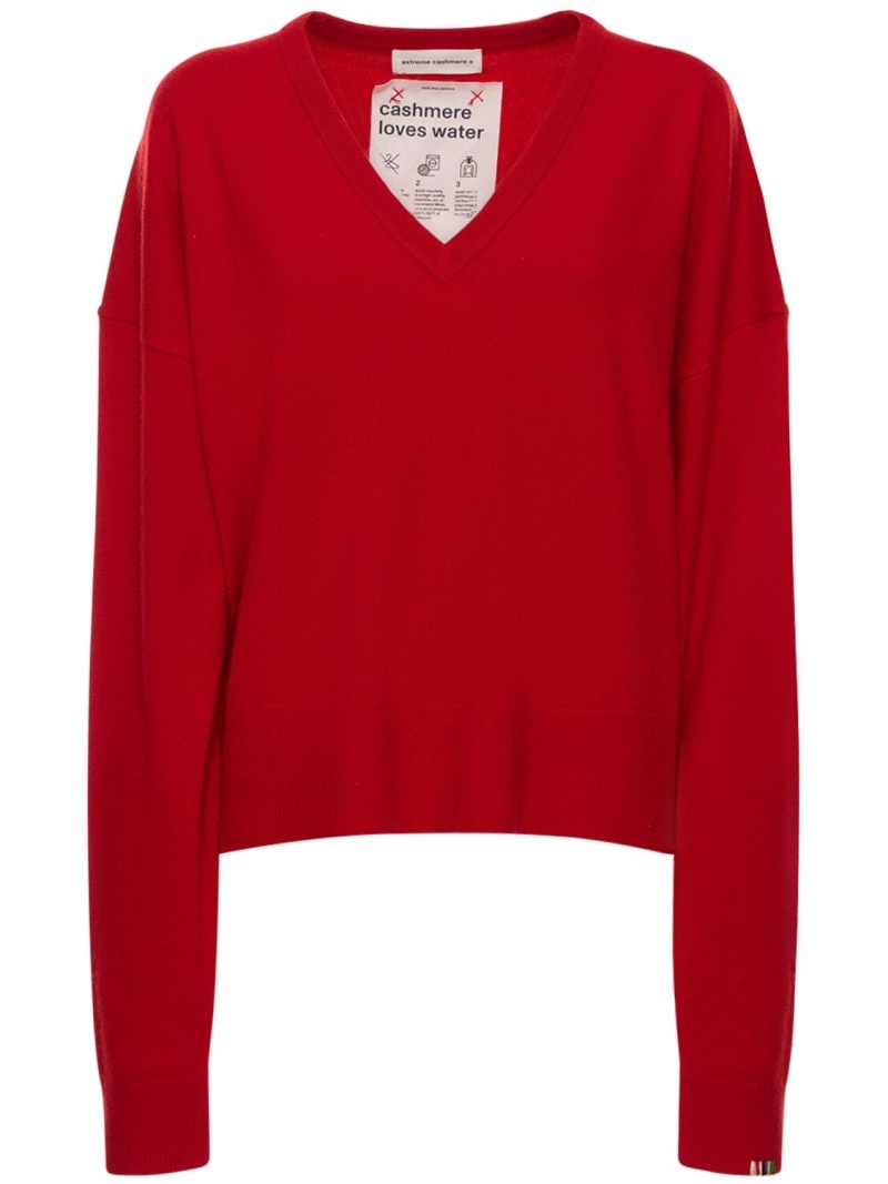 Clash cashmere blend v neck sweater - 1