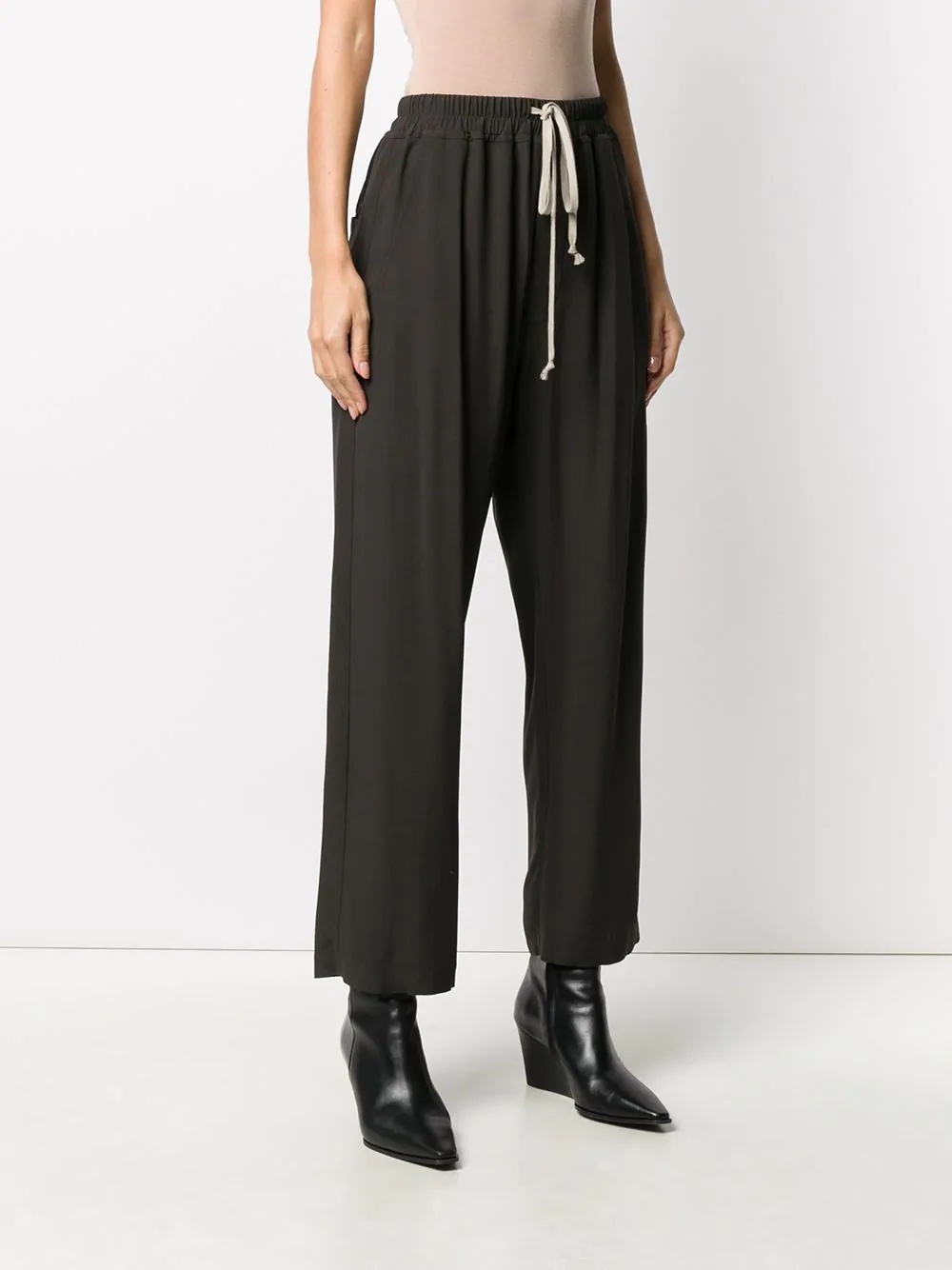 relaxed-fit drawstring trousers - 3