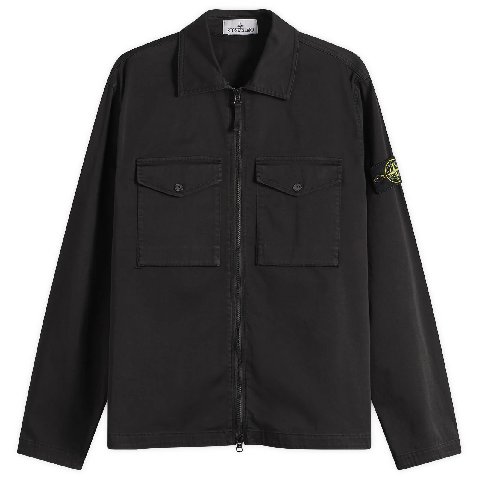 Stone Island Organic Cotton Sateen Zip Shirt Jacket - 1
