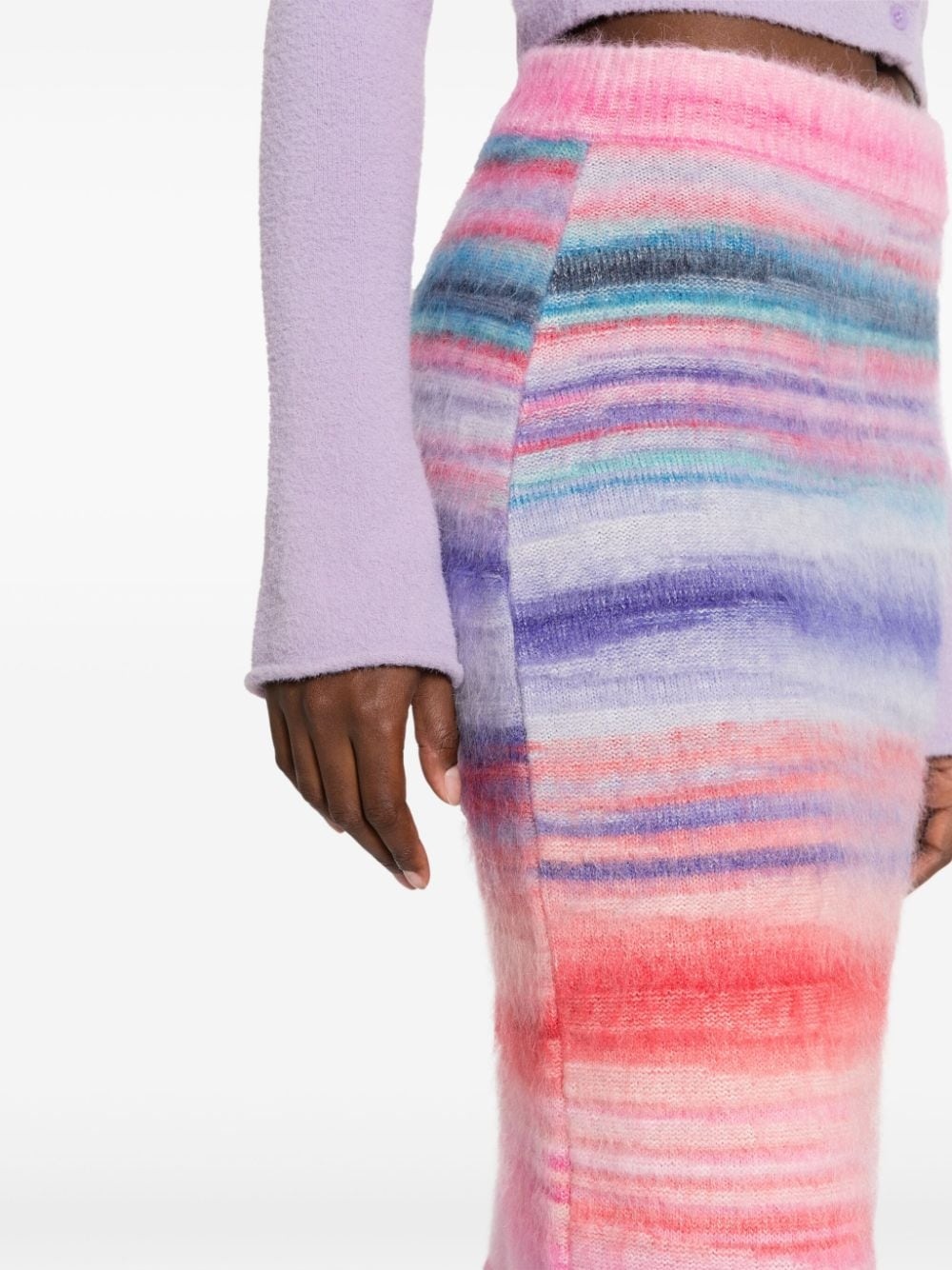 slub brushed knitted skirt - 5