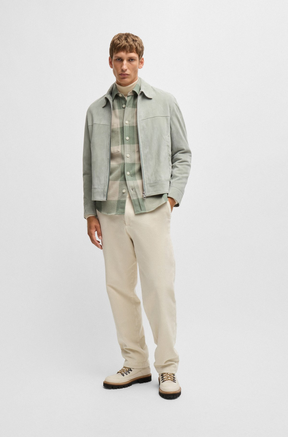 RELAXED-FIT SHIRT IN CHECKED COTTON FLANNEL - 4