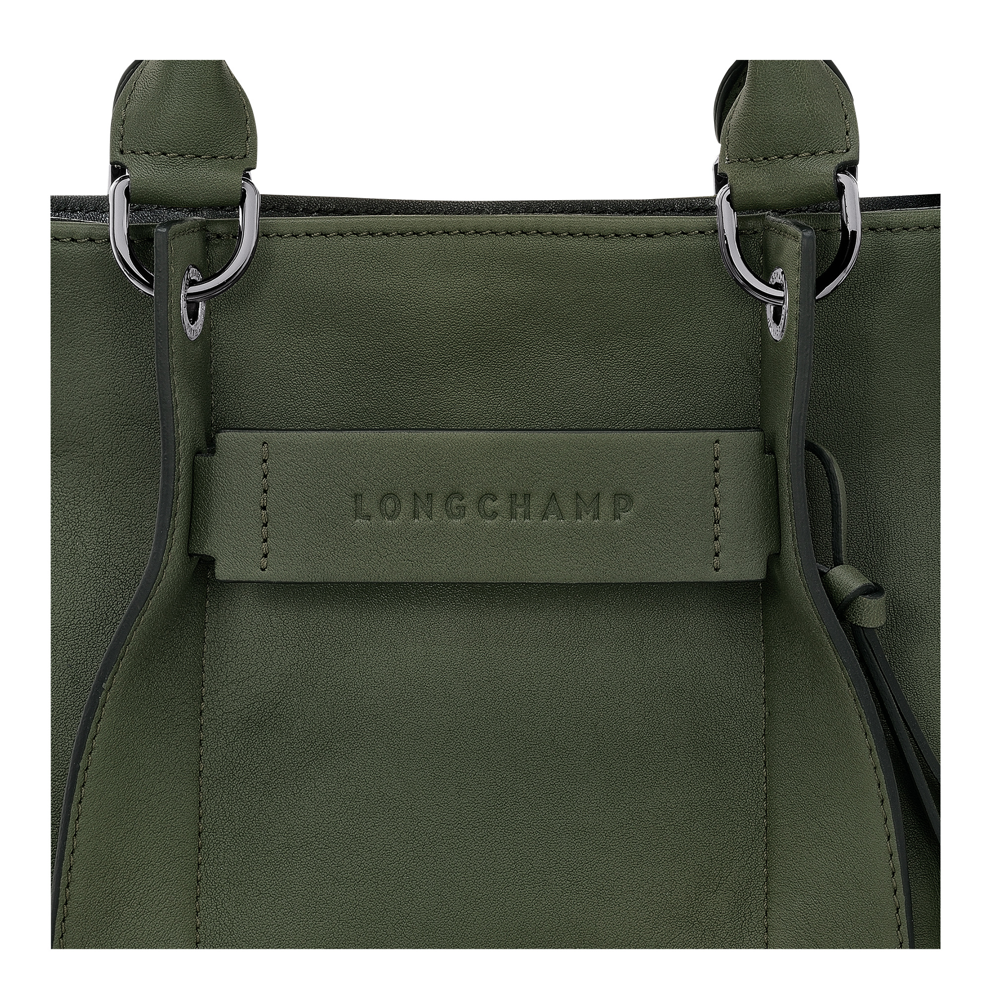 Longchamp 3D S Handbag Khaki - Leather - 5