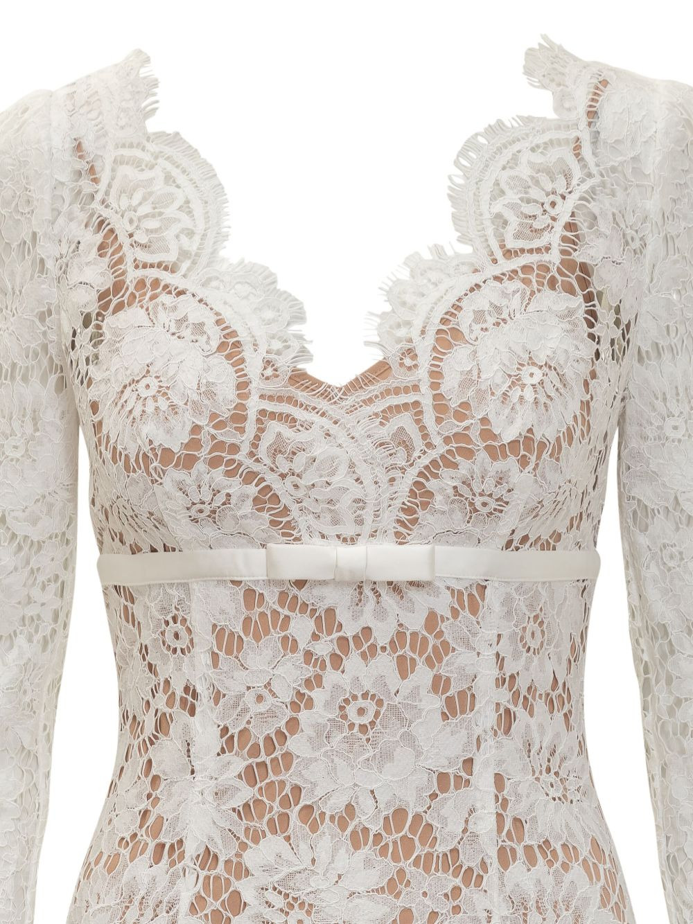 floral-lace gown - 4