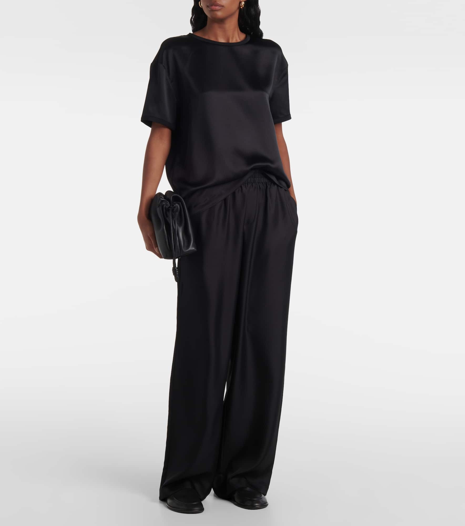 Silk wide-leg pants - 2