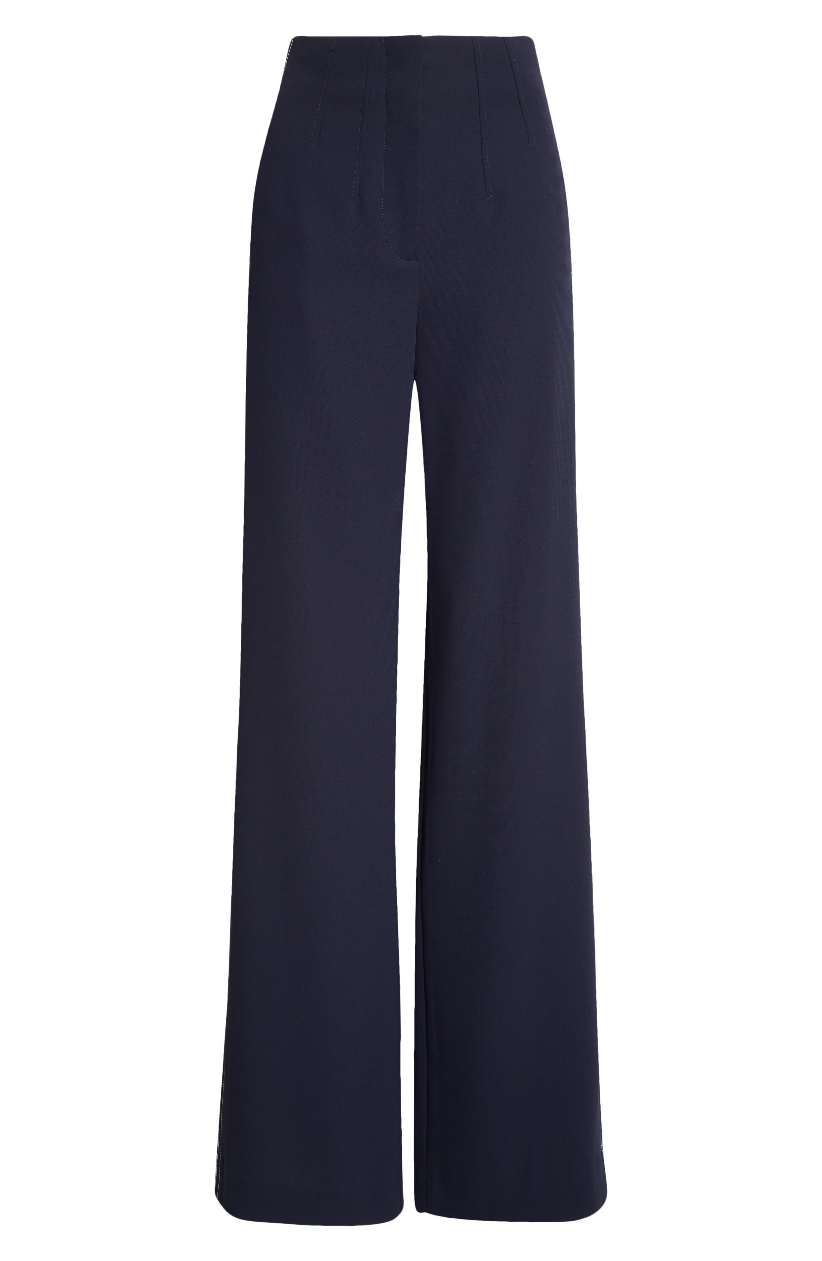 Veronica Beard Elin Clean Waist Pants in Navy at Nordstrom - 6