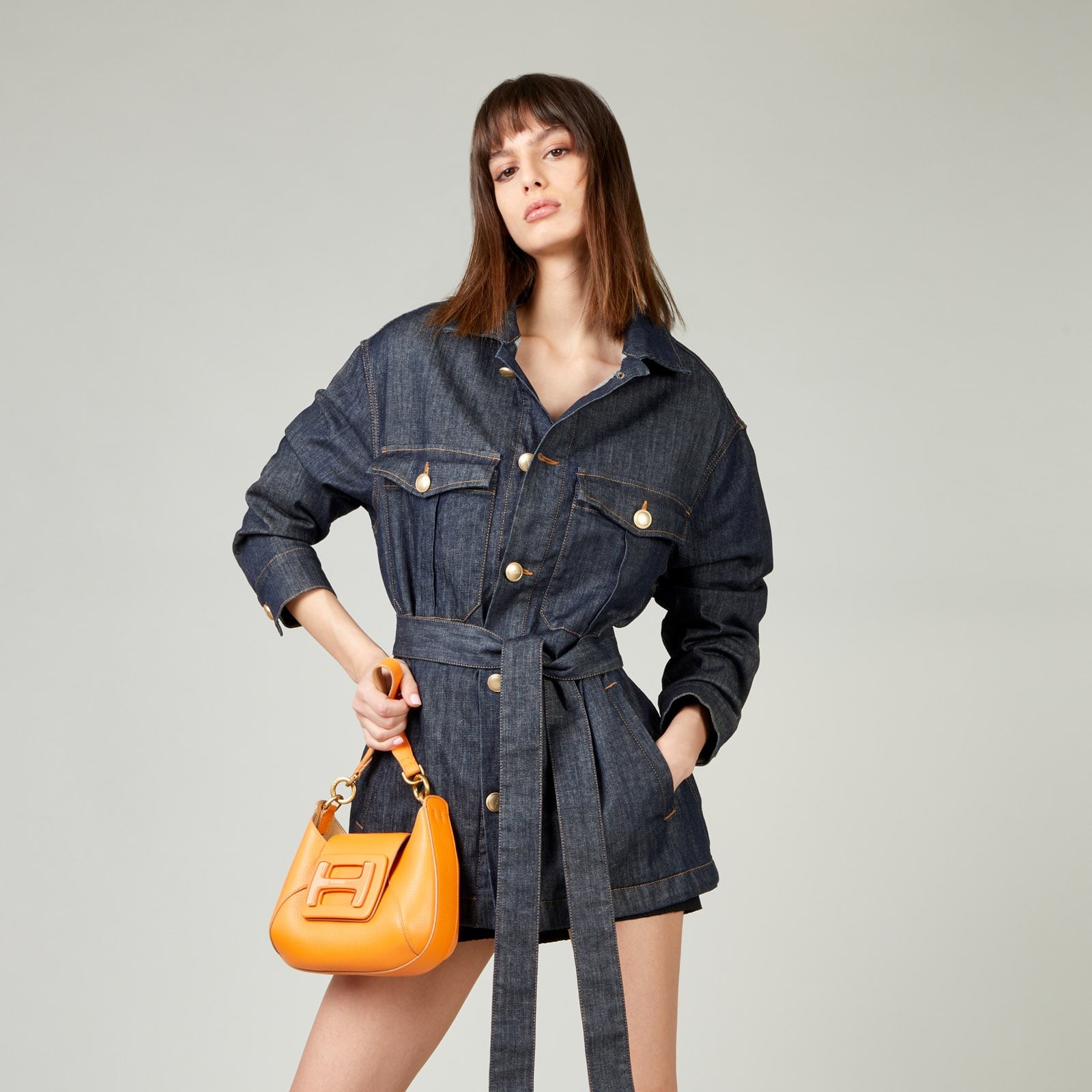 Hogan Hobo H-Bag Mini Orange - 4