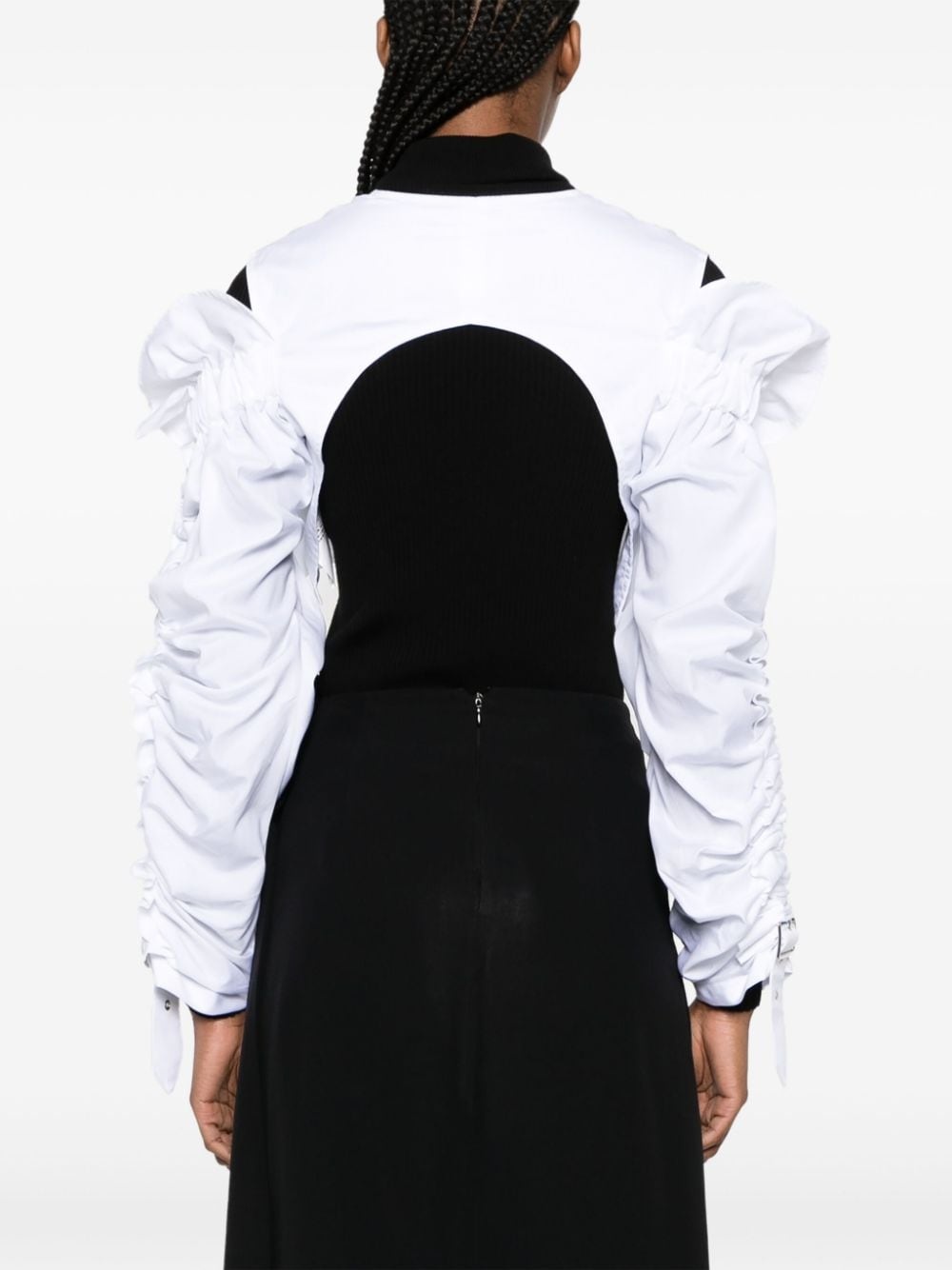ruffled cropped top - 4