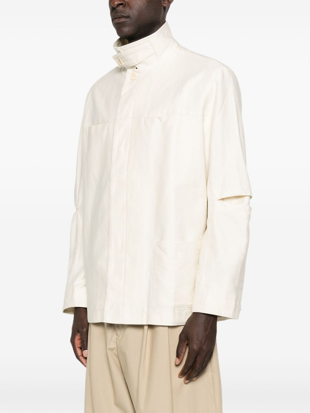 split-cuff shirt jacket - 3
