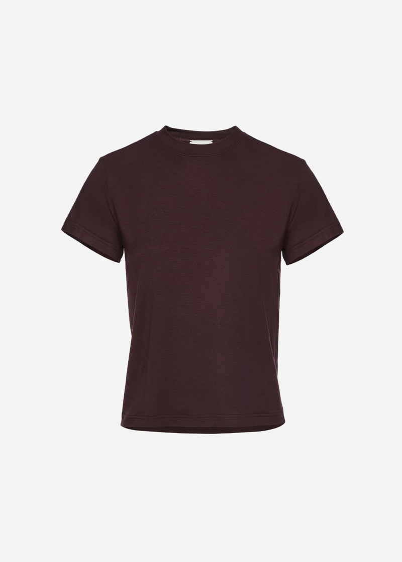 Fitted t-shirt in burgundy 1