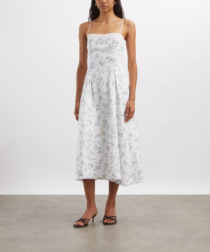 Reformation Pomona Linen Midi Dress outlook