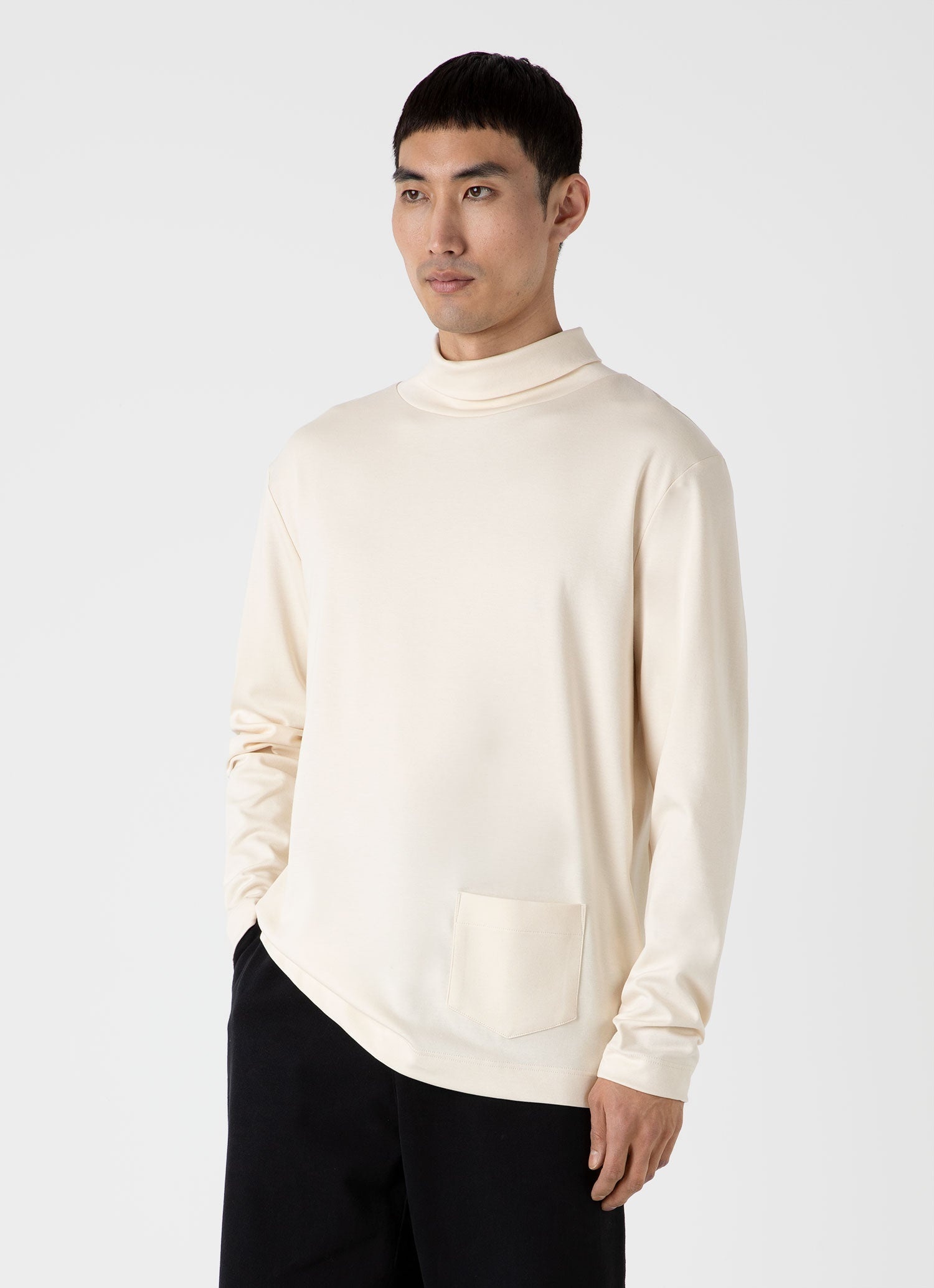 Sunspel x Nigel Cabourn Carbon Brushed Roll Neck - 2