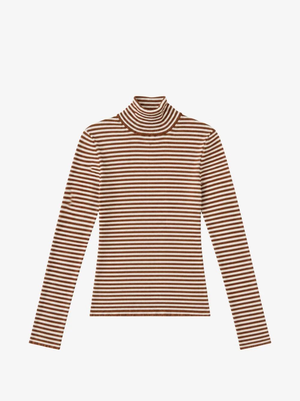 striped ribbed-knit sweater - 1