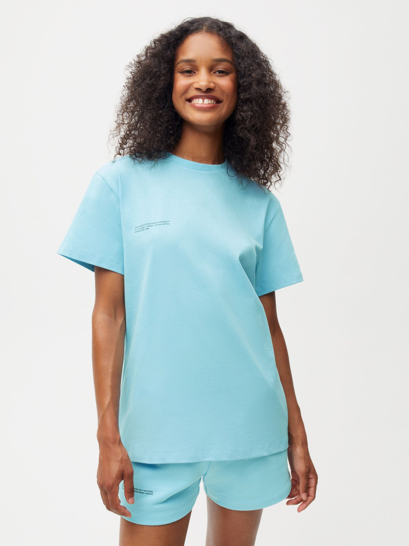 PANGAIA Womens 365 Midweight T-shirt - Celestial Blue outlook