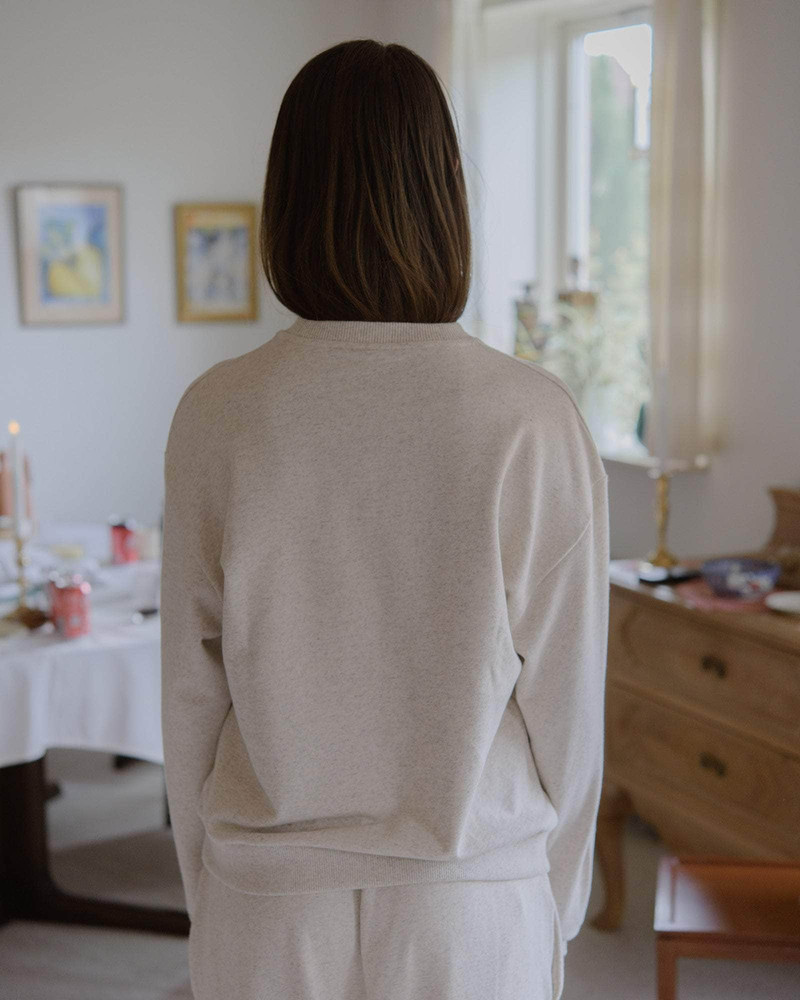 BASERANGE Loose Sweat Shirt - Cotton Hemp outlook