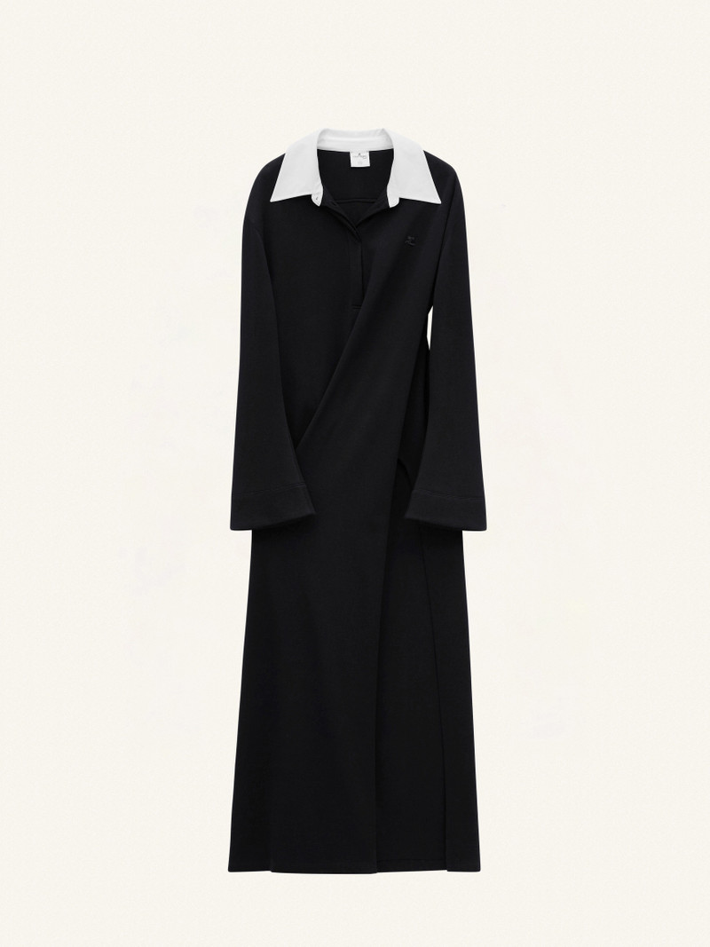 TWIST COTTON POLO LONG DRESS 1