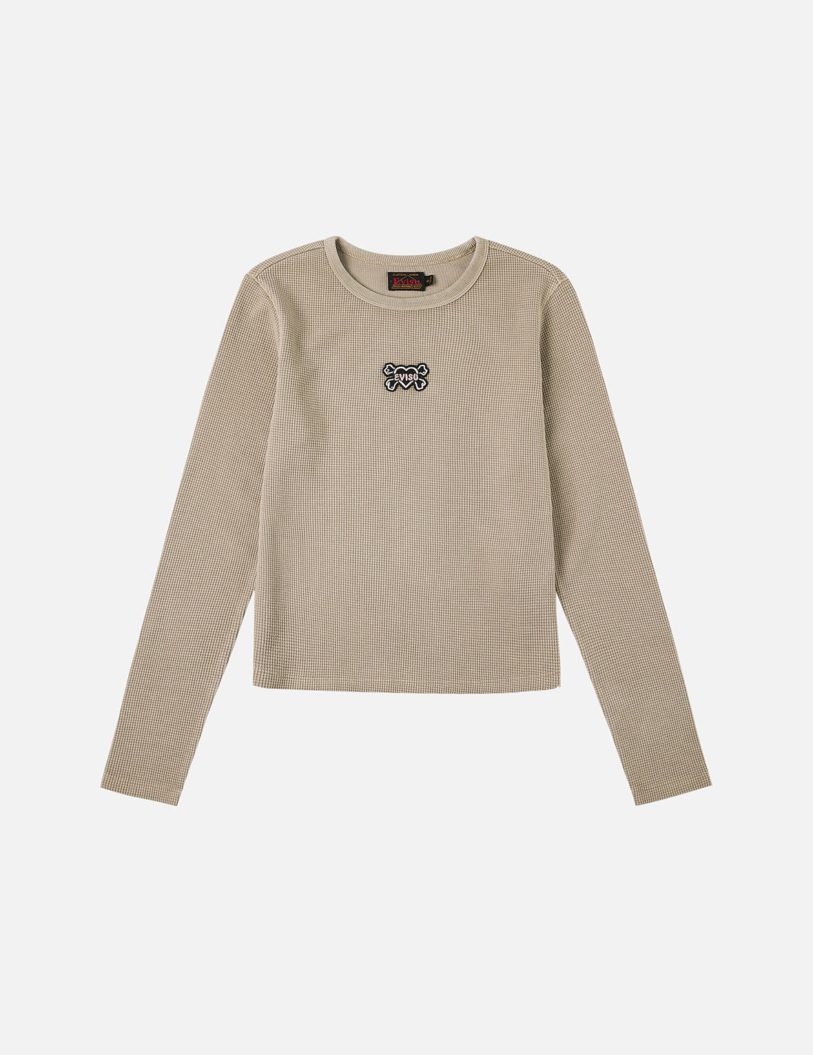 Heart-shaped Skull EVISU Patch Embroidery Fashion Fit Long-sleeve Top - 3