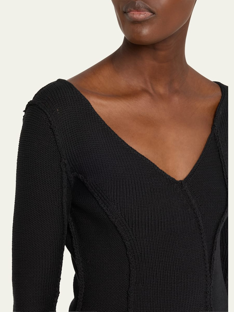 AISLING CAMPS Eddy V-Neck Exposed Seam Sweater outlook