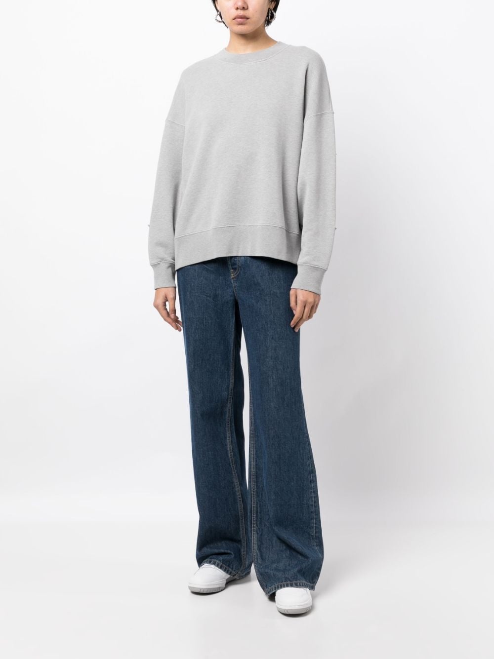 logo-print star-patch cotton sweatshirt - 3