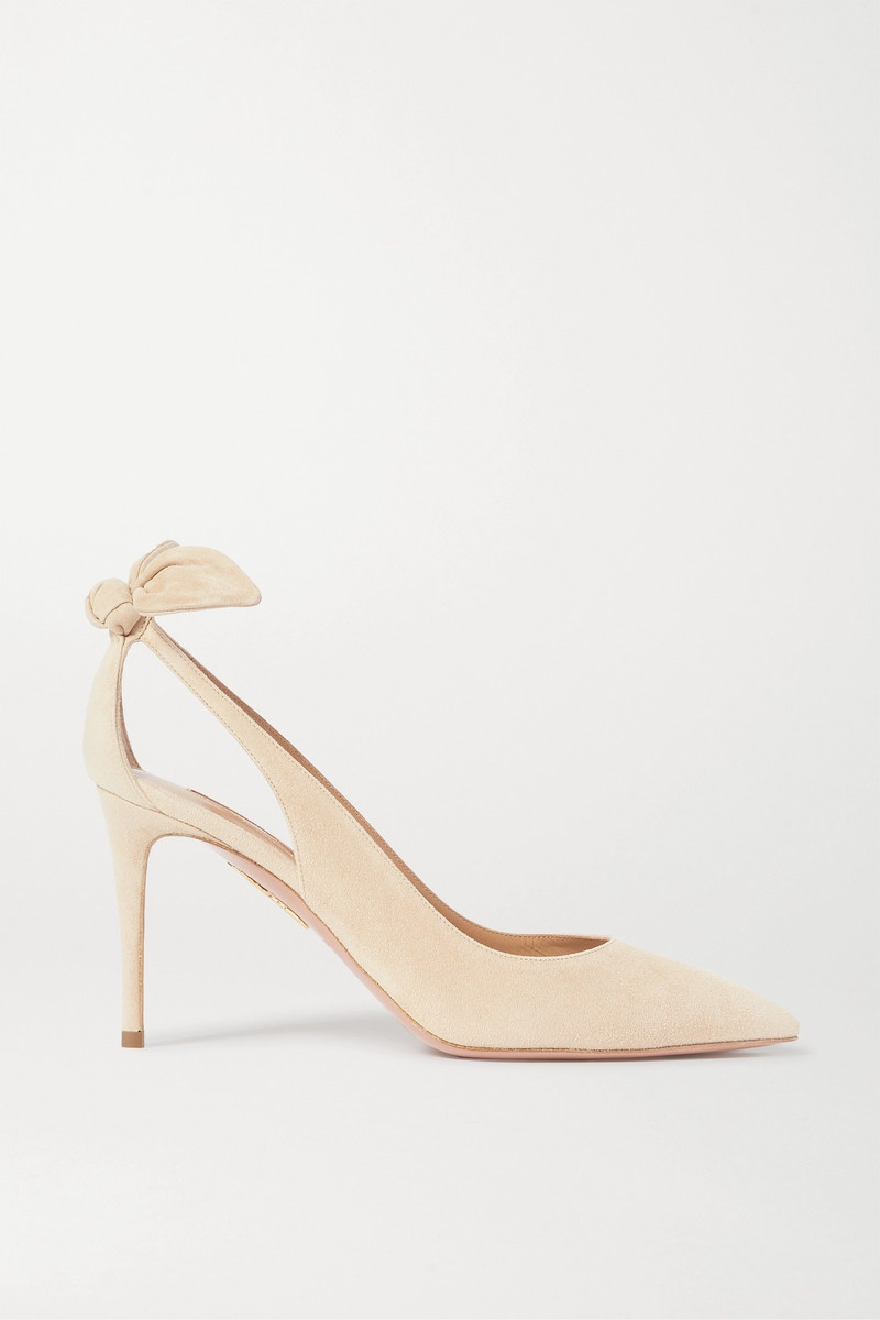 Bow Tie 85 suede pumps 1