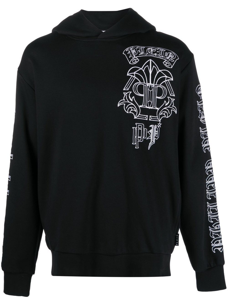 skull 인쇄 로고 embroidered hoodie 1
