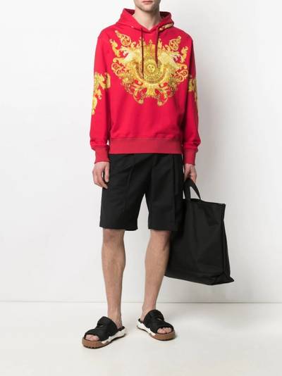 VERSACE JEANS COUTURE Barocco-print hoodie outlook