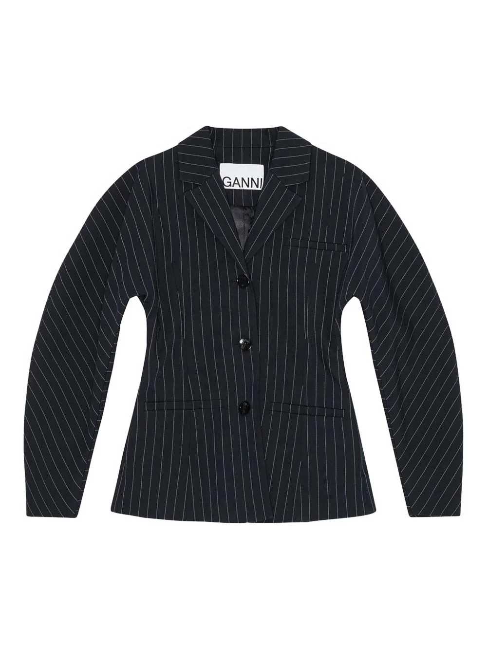 pinstripe button-fastening blazer - 1
