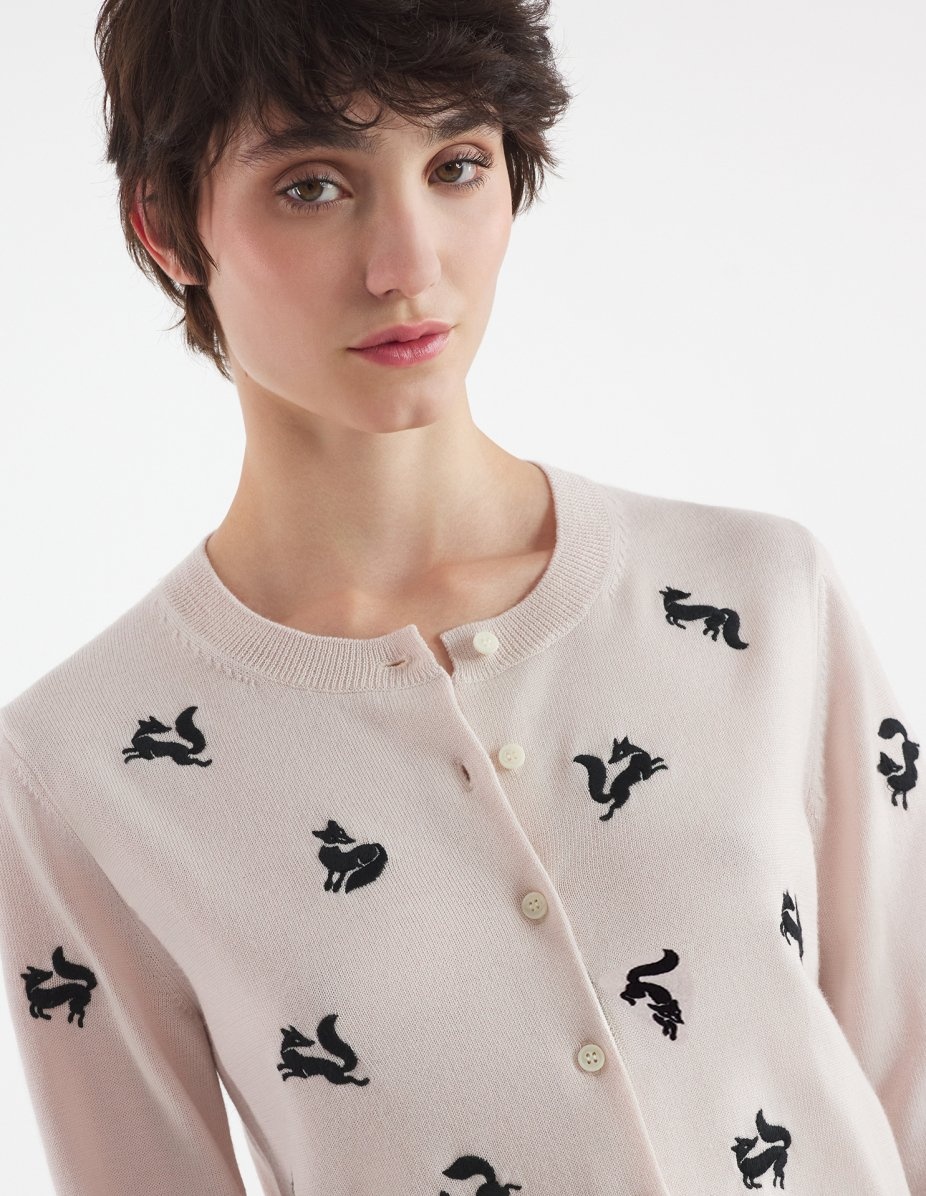 FANCY FOX EMBROIDERED CARDIGAN - 4