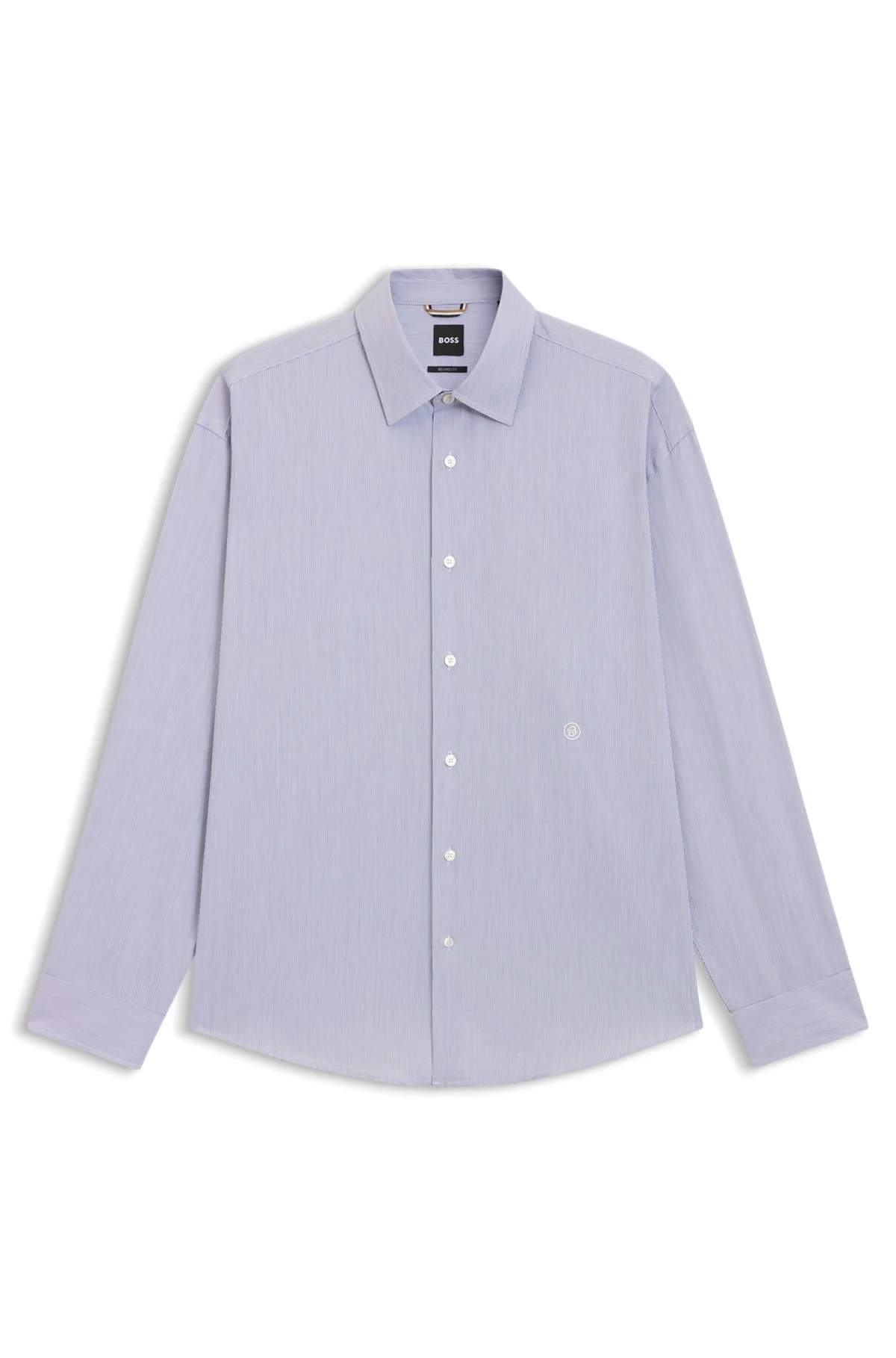 STRIPED RELAXED-FIT SHIRT IN COTTON POPLIN - 1
