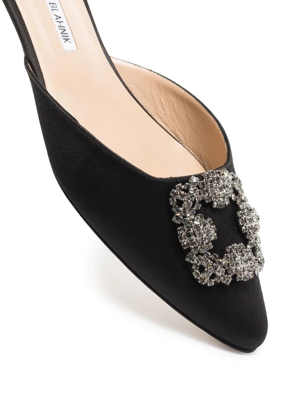 Hangisi crystal-buckle flat pumps - 2