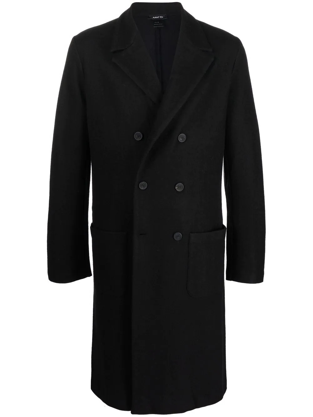 double-breasted tailored coat - 1