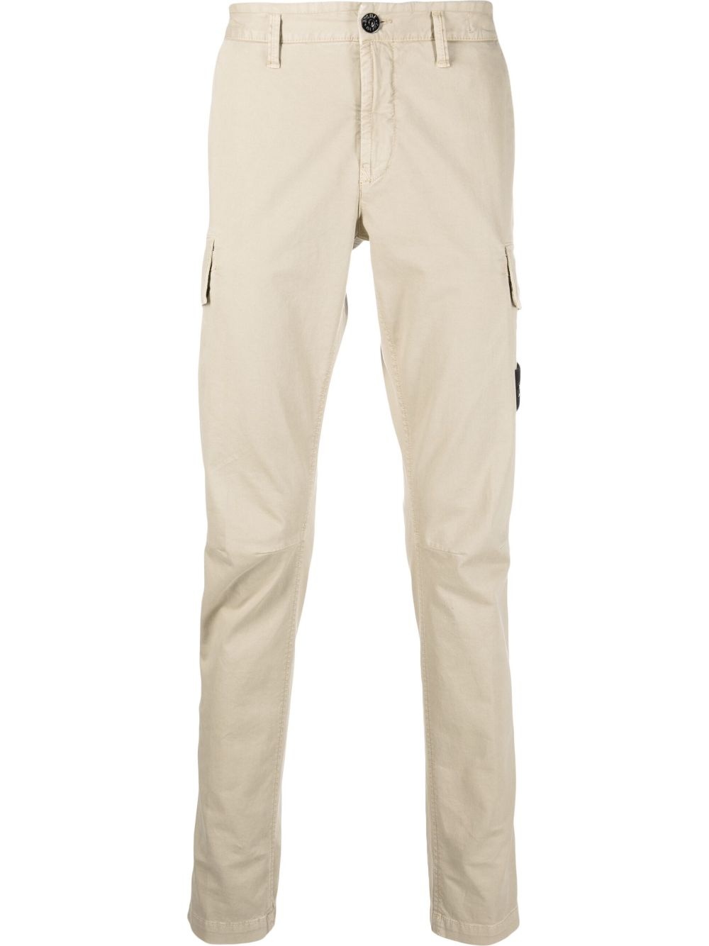 Compass-patch straight-leg trousers - 1