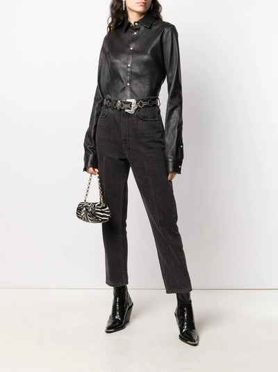 DSQUARED2 cropped leather shirt outlook