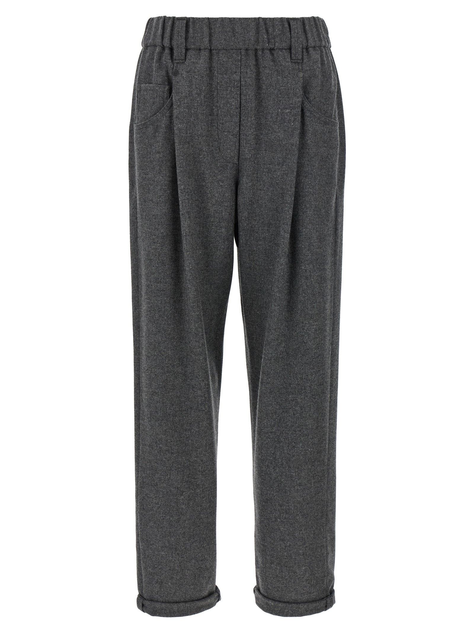 Wool And Cashmere Pants Gray - 1