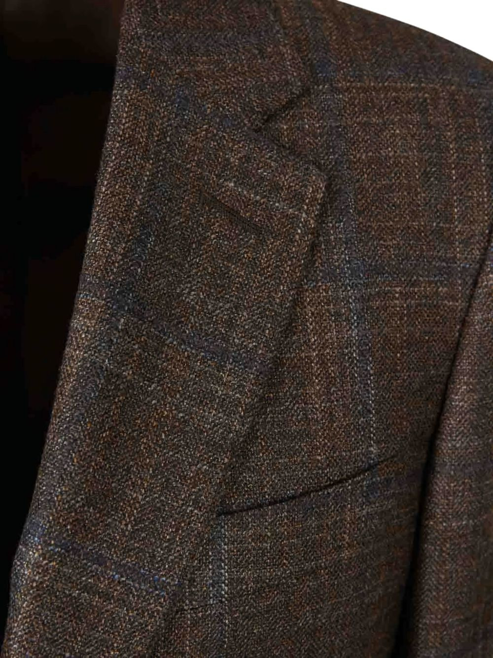single-breasted checked blazer - 3