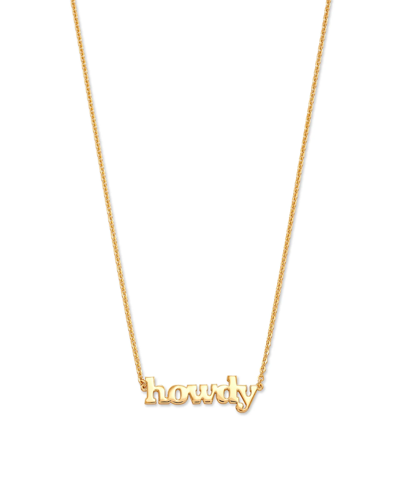 Howdy Pendant Necklace in 18k Yellow Gold Vermeil - 1