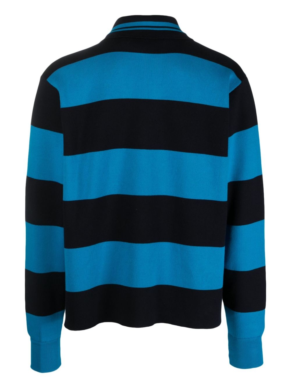 slogan-print striped polo shirt - 2