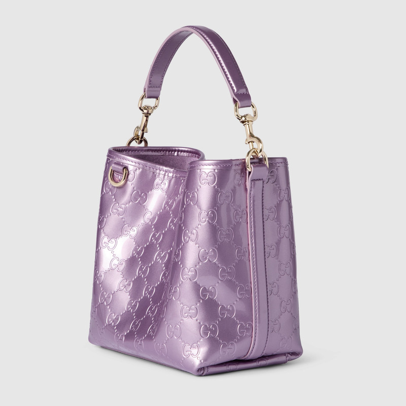 GUCCI GG Emblem small bucket bag outlook