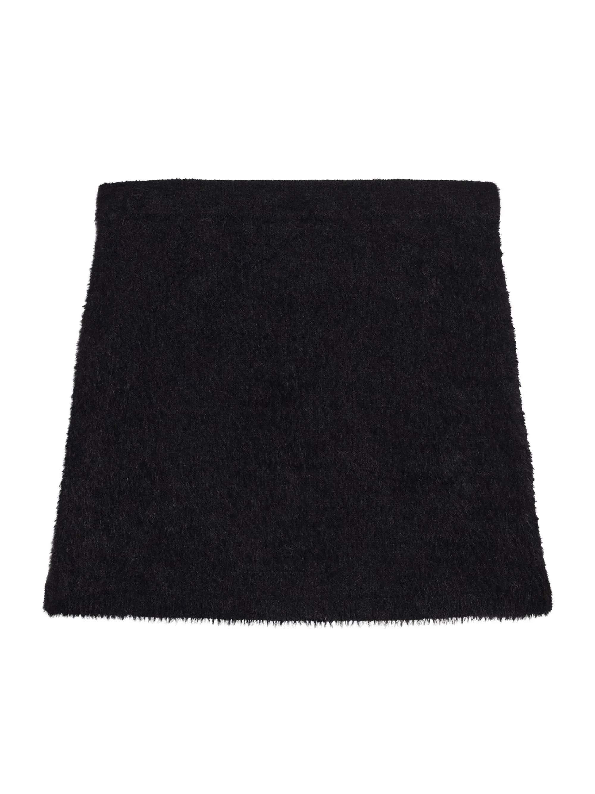 Women's Fitted Eyelash Miniskirt - Black - 1