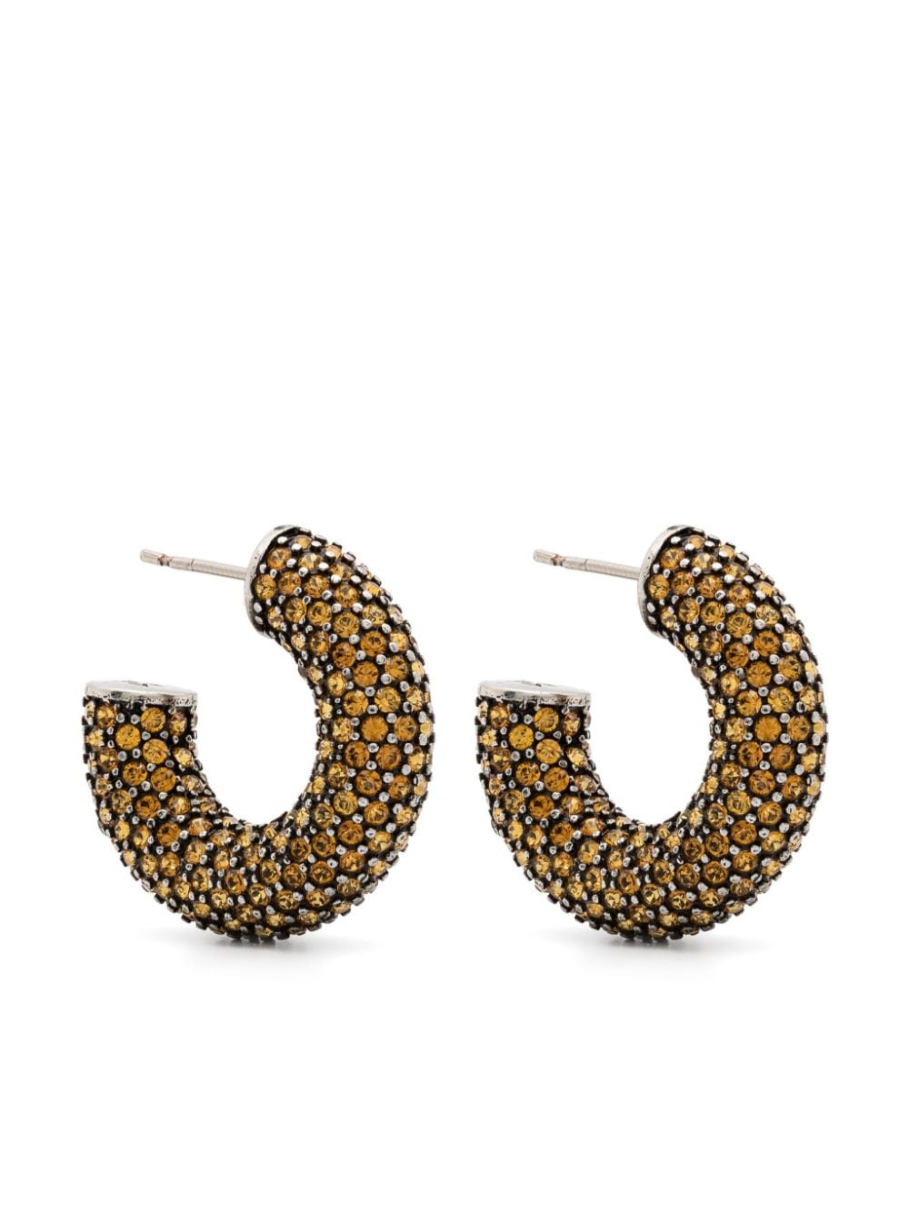 small Cameron rhinestone-embellished hoops - 1