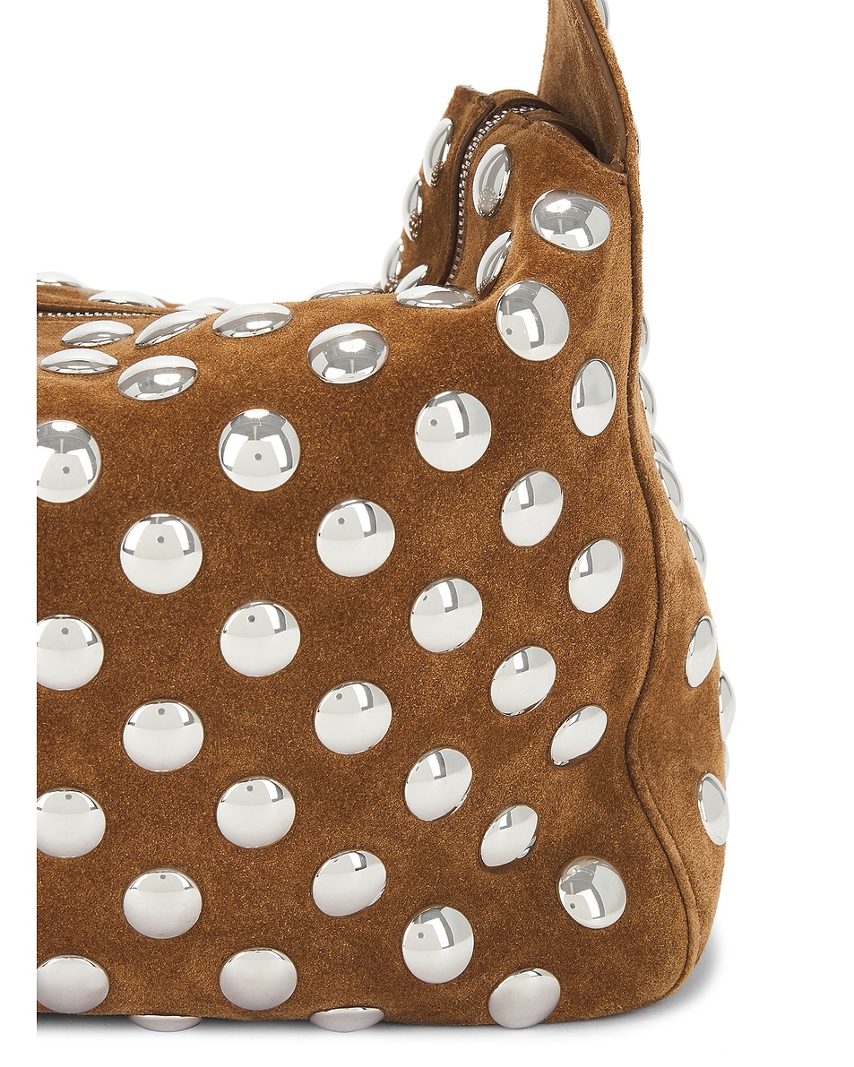 Elena Suede Studded Shoulder Bag - 7