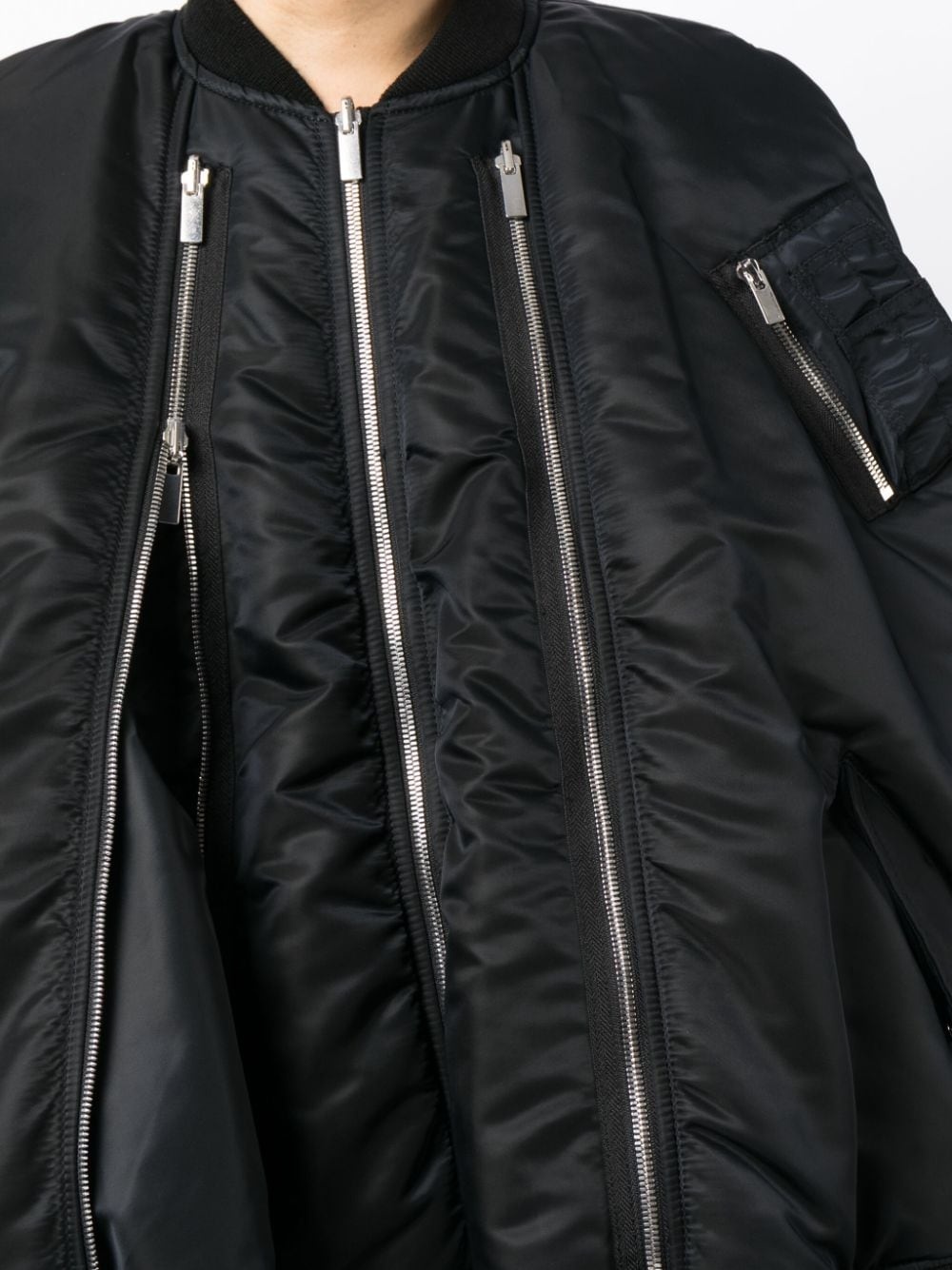 zipped padded cape - 5