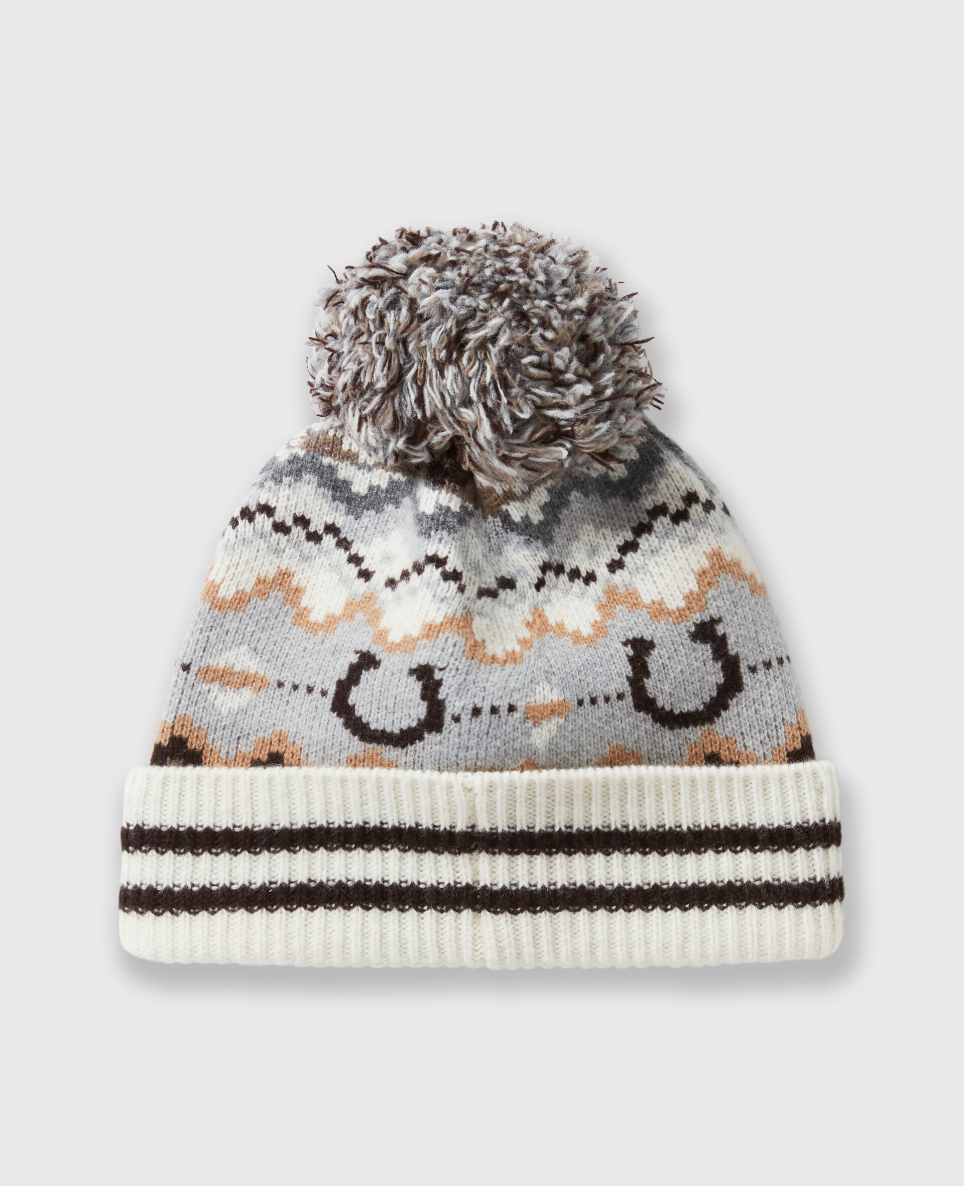 Ribbed Fairisle Logo Beanie - 2