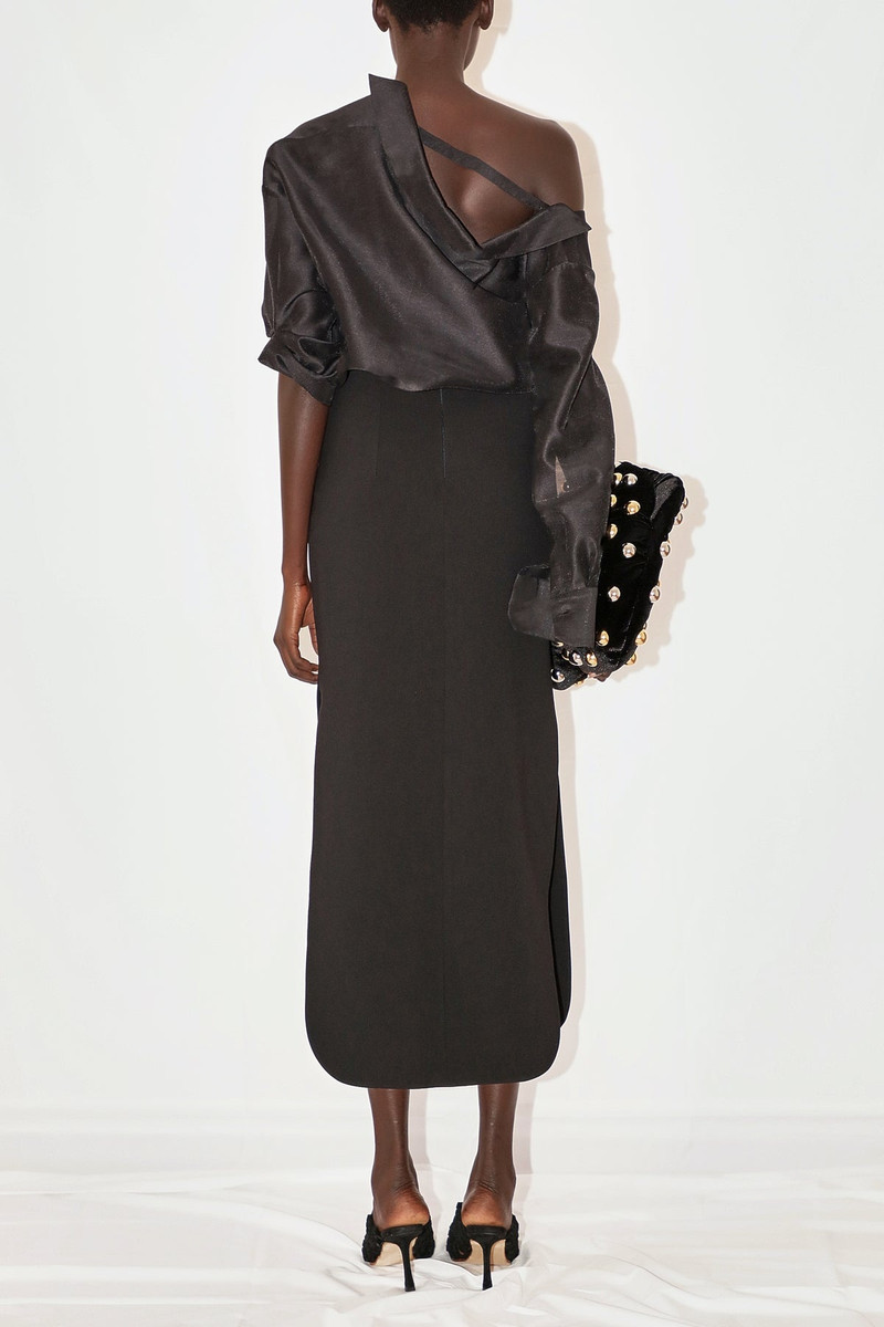 REGINA WEAVED MULE BLACK 9