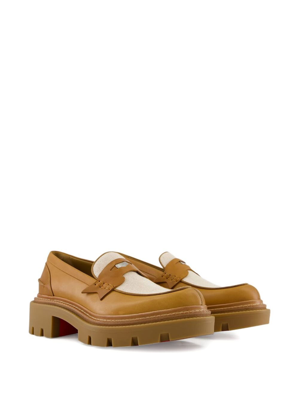 College chunky-sole leather loafers - 3