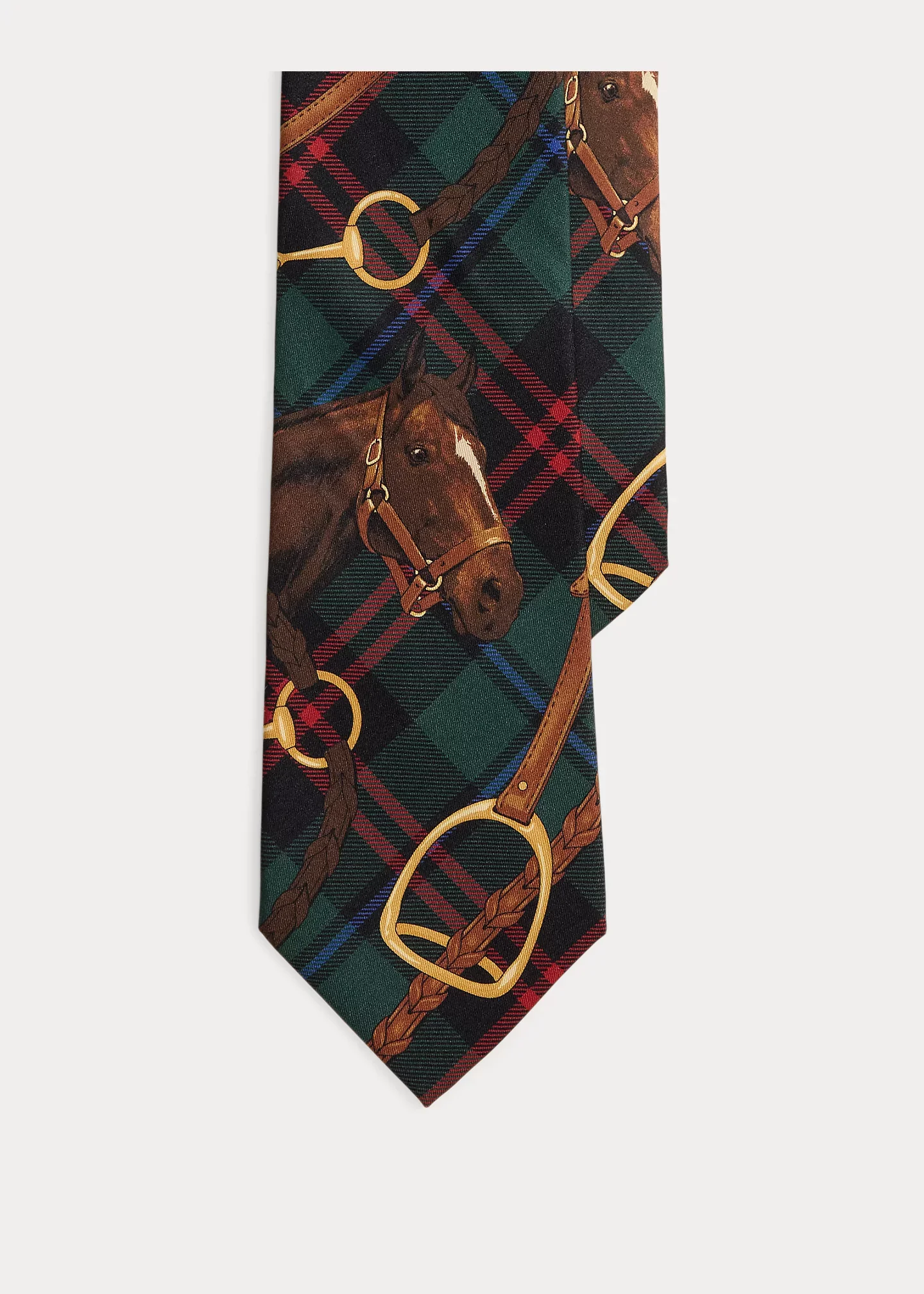 Graduate Equestrian-Plaid Silk Tie - 1