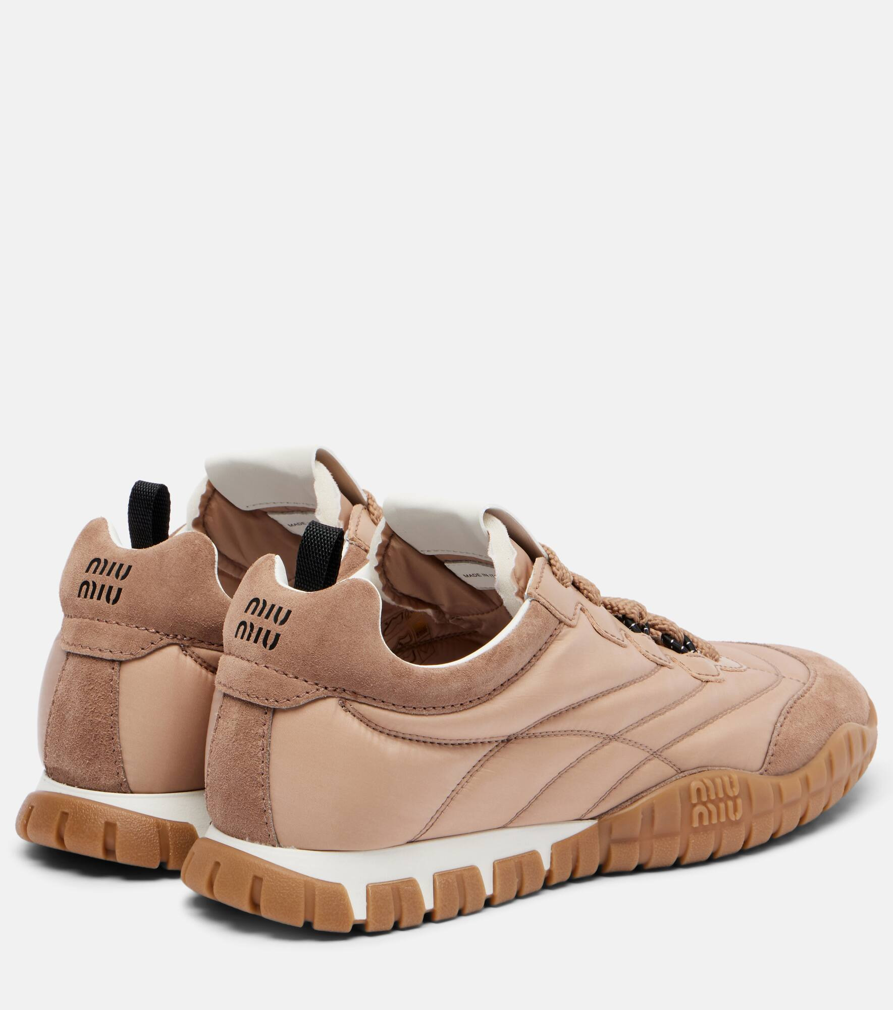 Suede-trimmed sneakers - 2